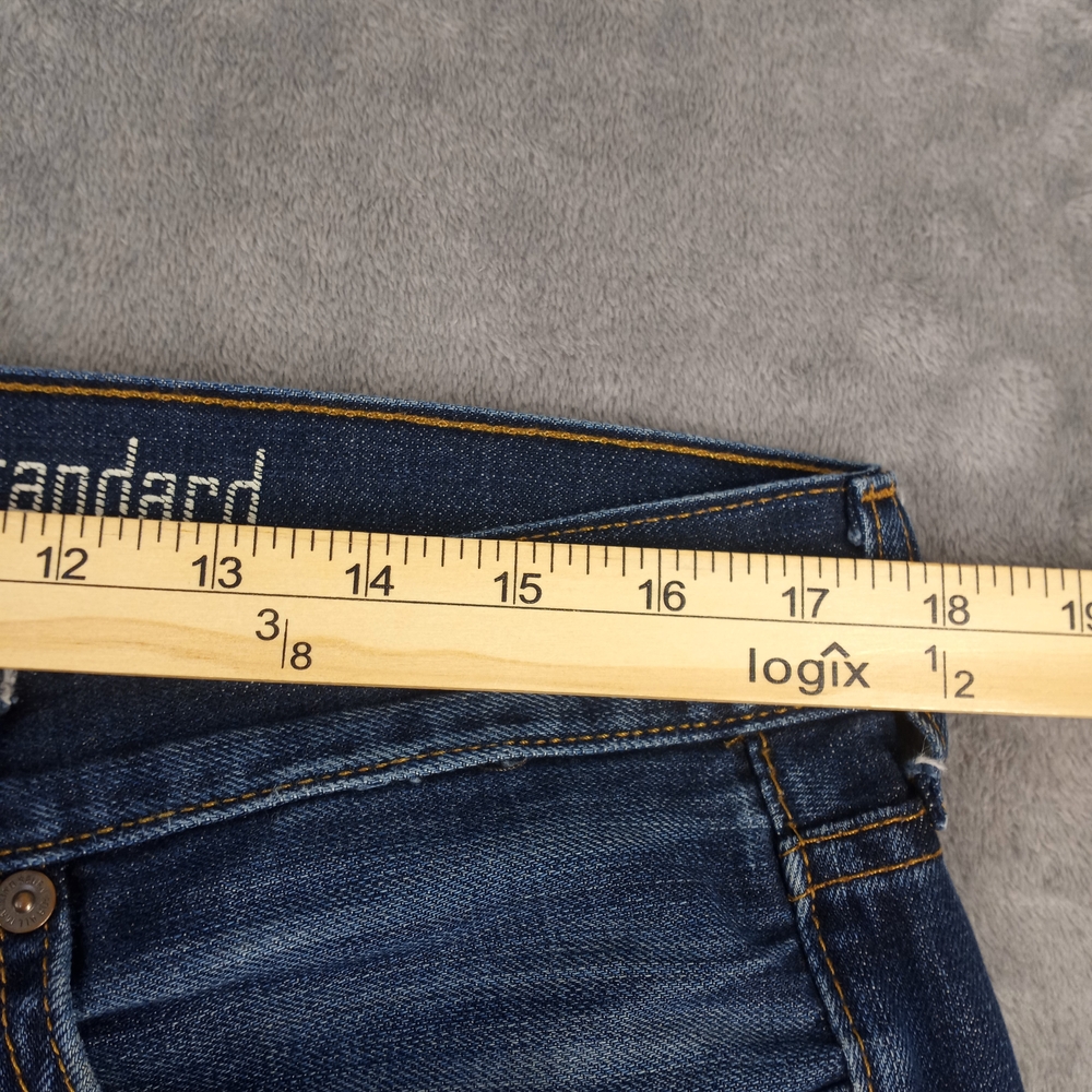 7 For All Mankind Mens Dark Wash Denim Jeans Size 34X30 - Picture 12 of 15